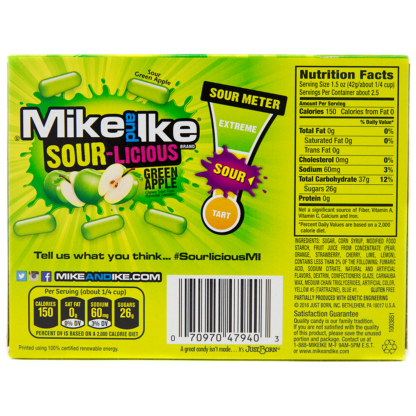 Mike & Ike Sour-Licious Green Apple 102g 